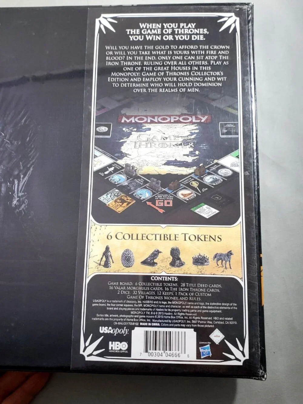 Monopoly Game of Thrones Collector's Edition  Board Game Sealed Box Damage